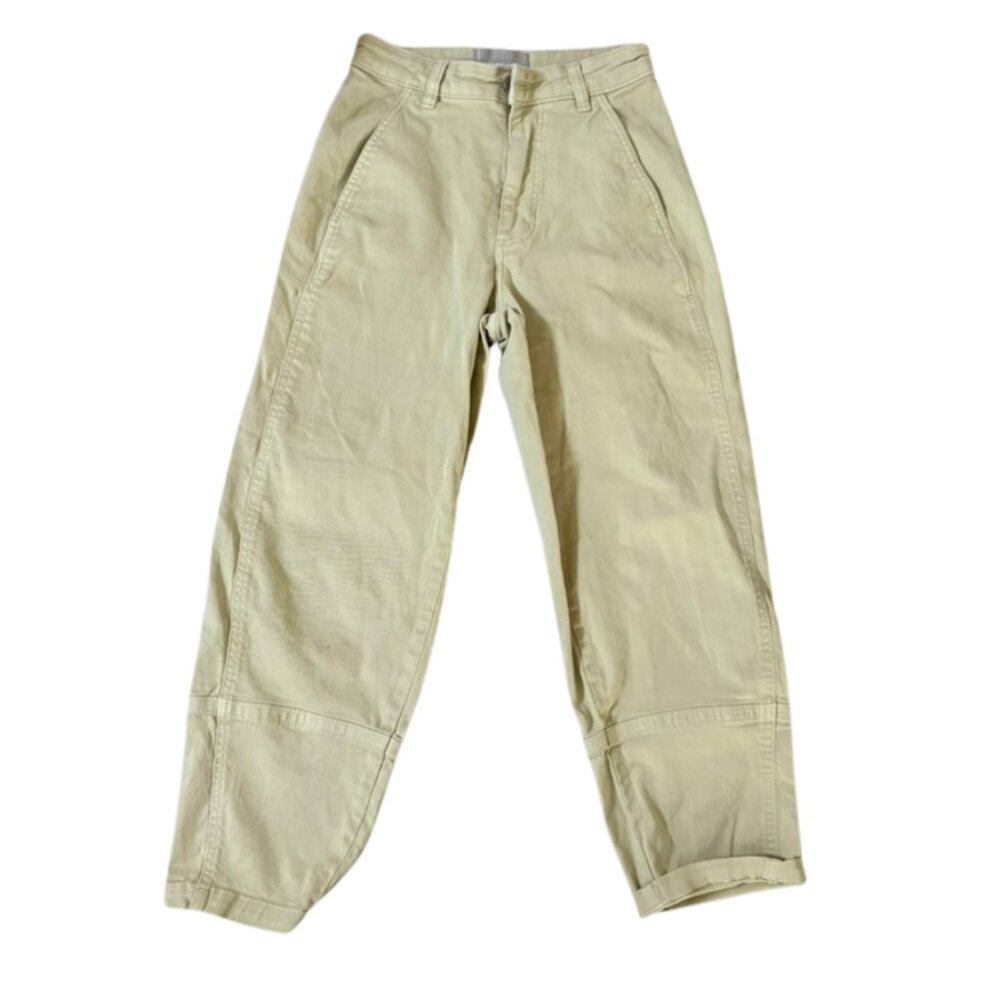 Everlane Utility Barrel Pants Size 0 – High Rise Cotton Blend - Green $118